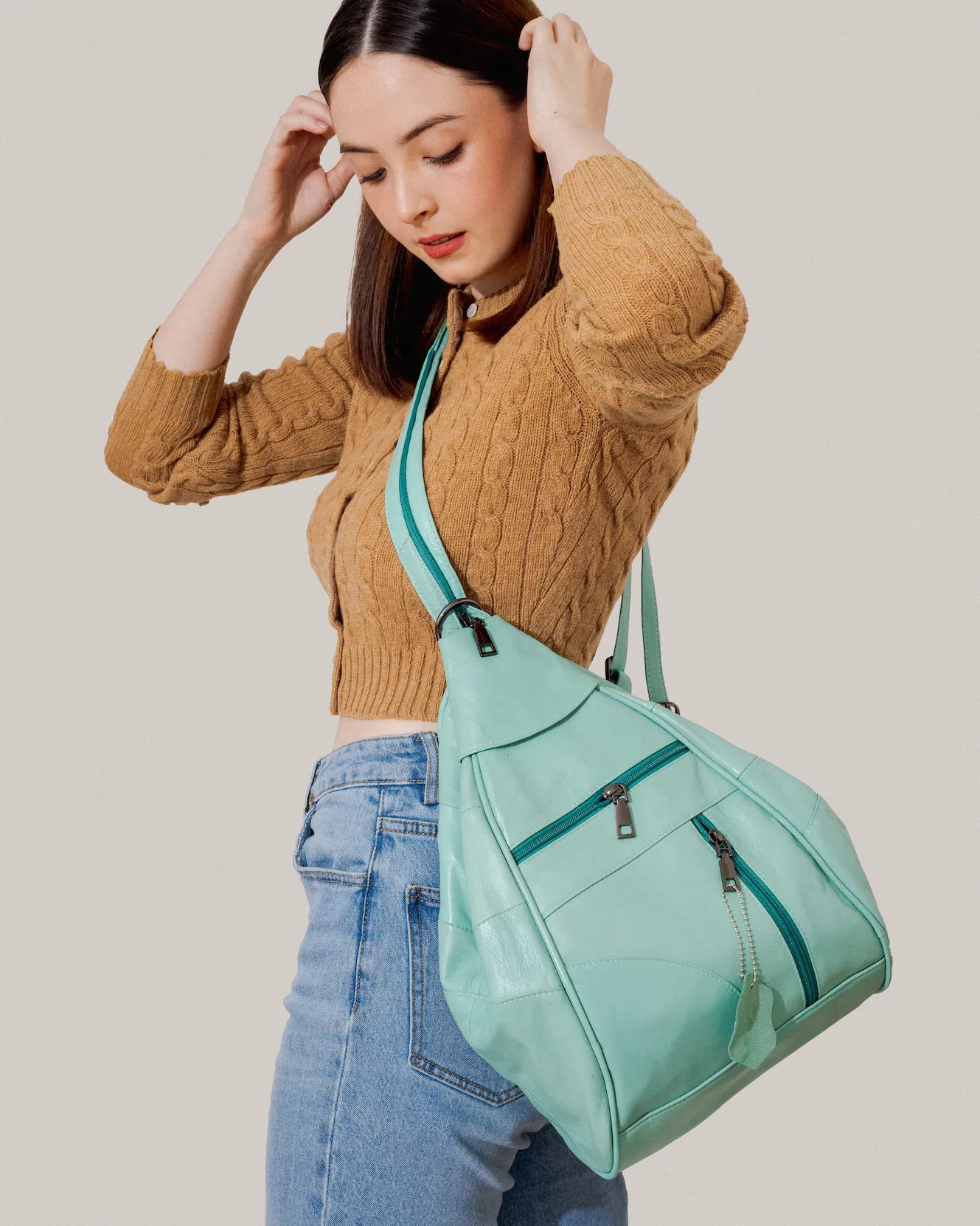 2-in-1 Bag Lambskin Leather MINT