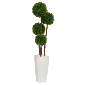 4' Boxwood Topiary Artificial Tree in Planter