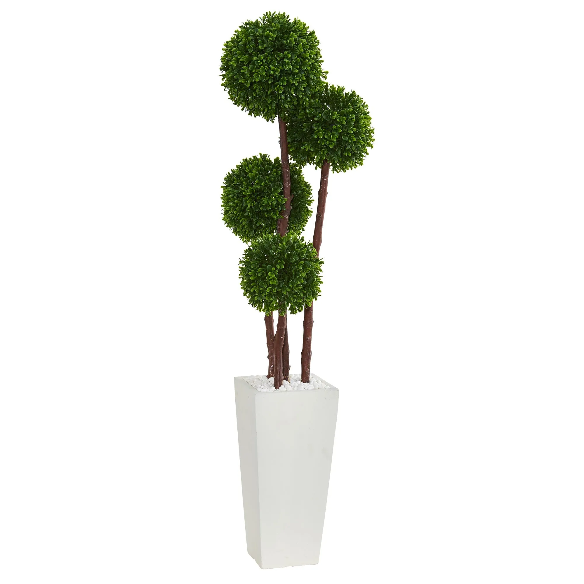 4' Boxwood Topiary Artificial Tree in Planter