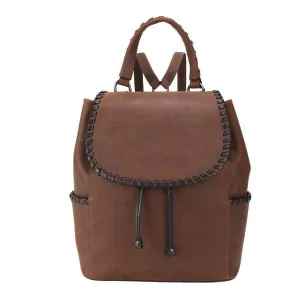 Allie Lockable Leather Backpack