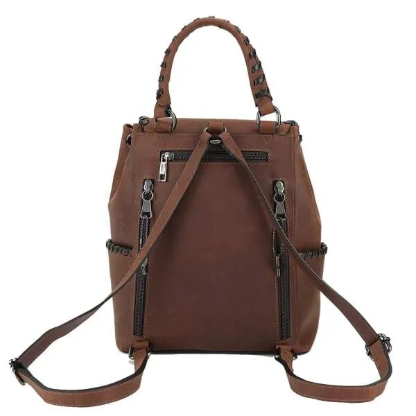 Allie Lockable Leather Backpack