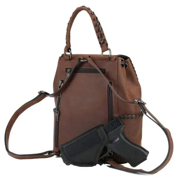 Allie Lockable Leather Backpack