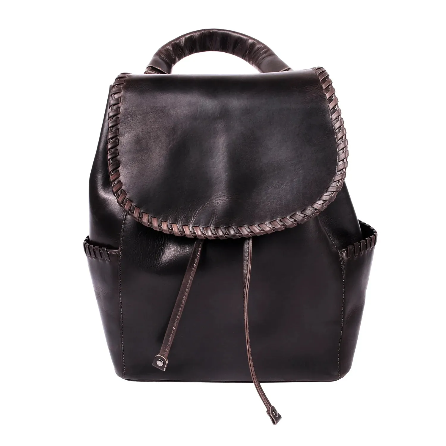 Allie Lockable Leather Backpack