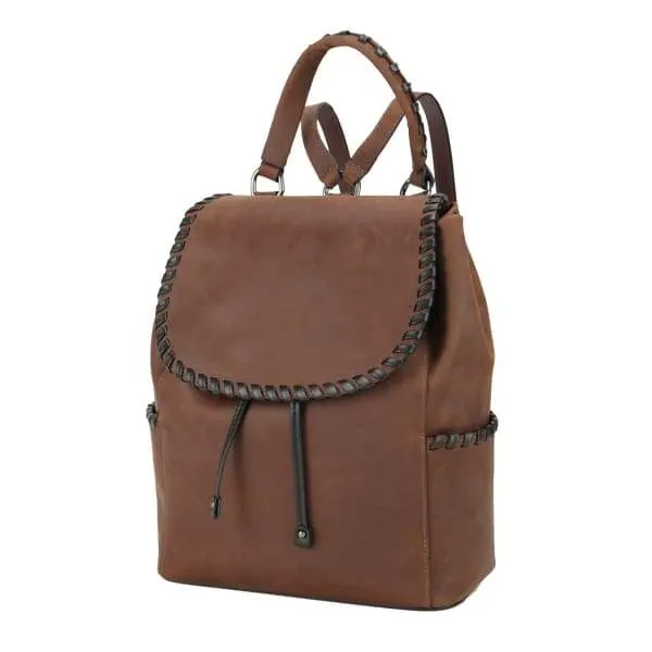 Allie Lockable Leather Backpack