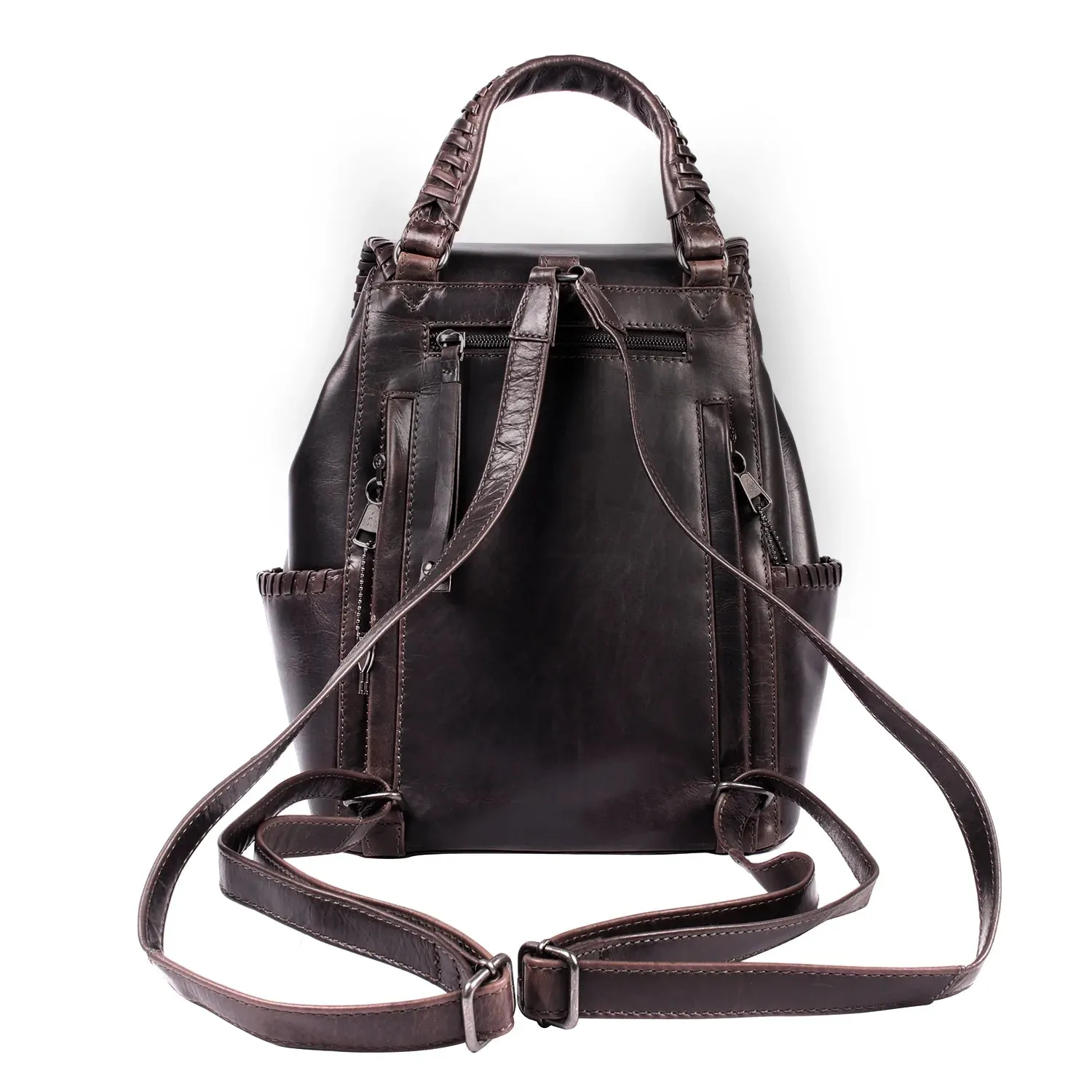 Allie Lockable Leather Backpack
