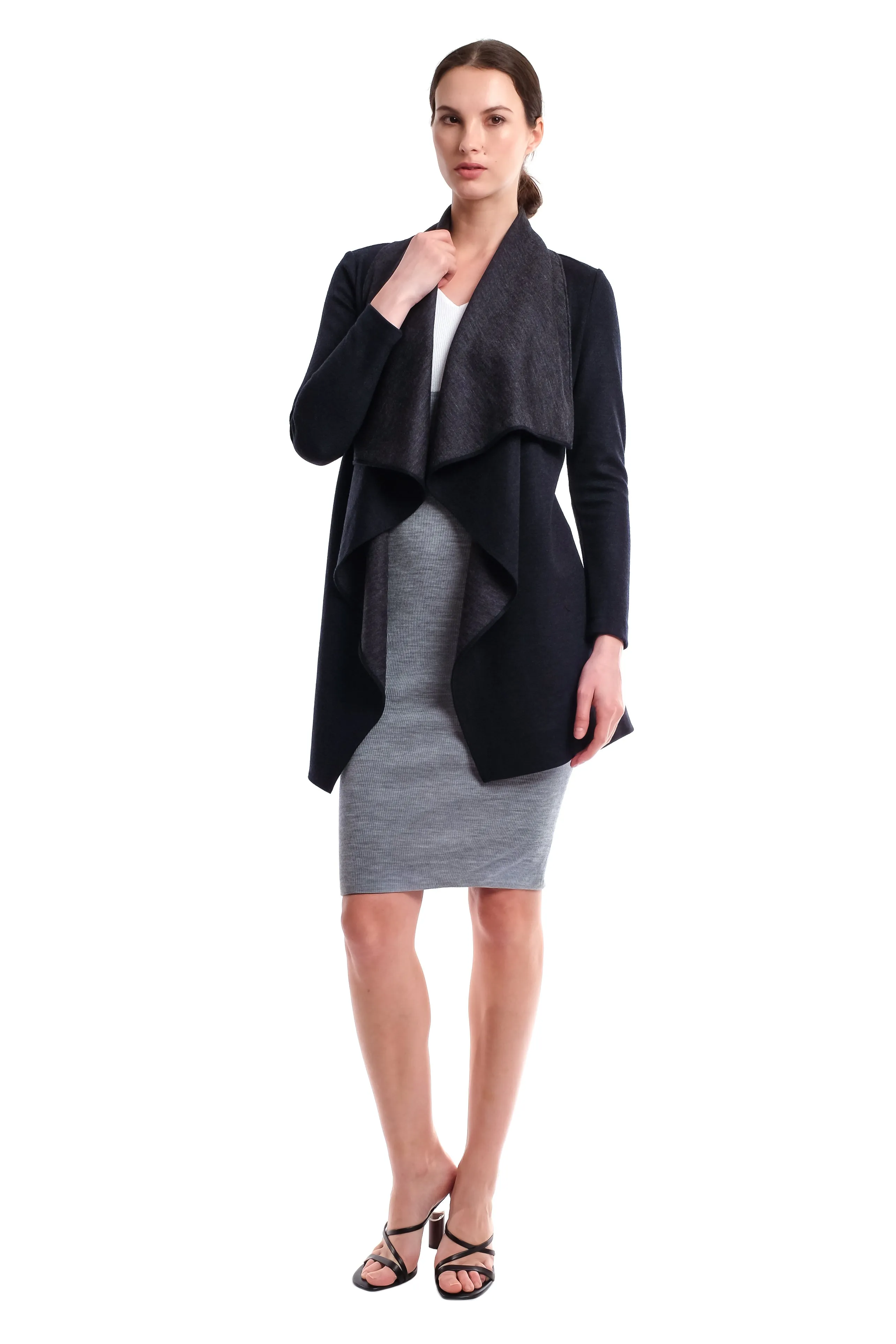 Amika Two-Way Wool Jacket (Long)
