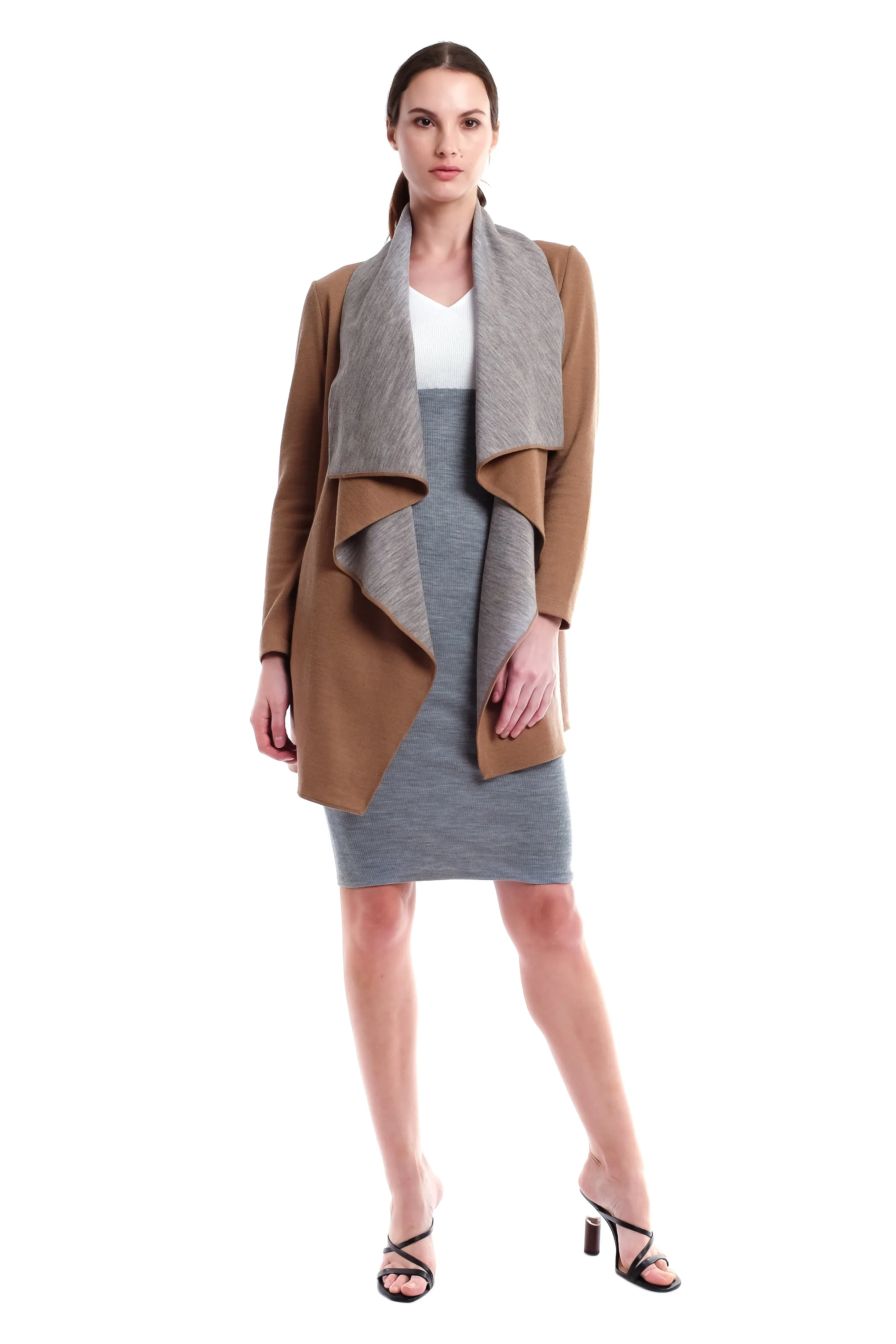 Amika Two-Way Wool Jacket (Long)