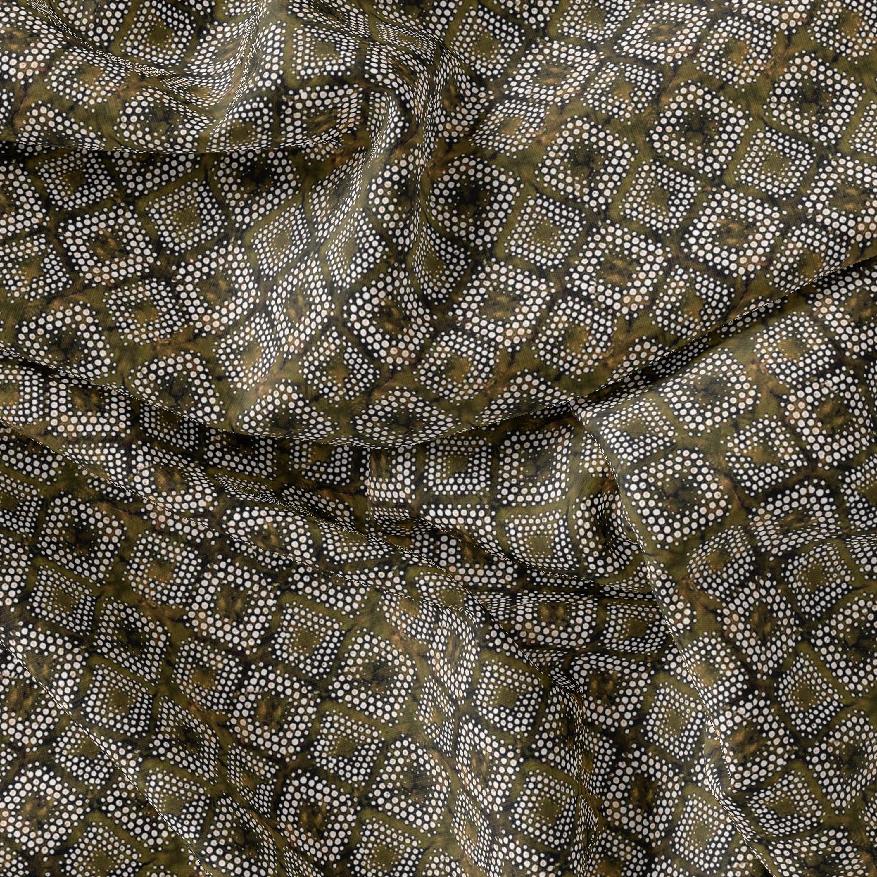 Beautiful Geometric Diamond Cut Glass Digital Printed Fabric - Weightless