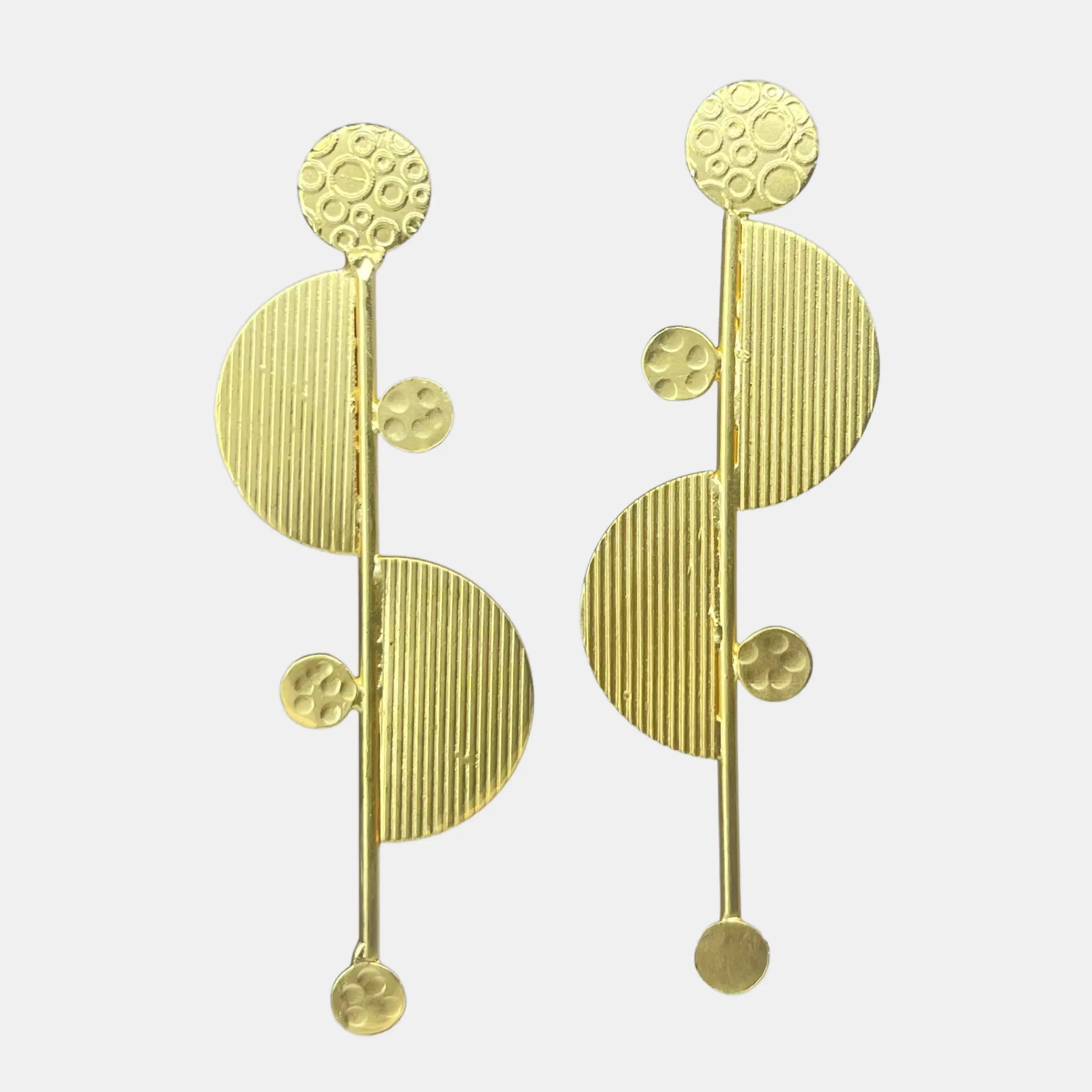 Beautiful Geometric Gold Plated Earrings