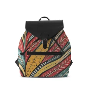 Black Aurora Backpack Leaves