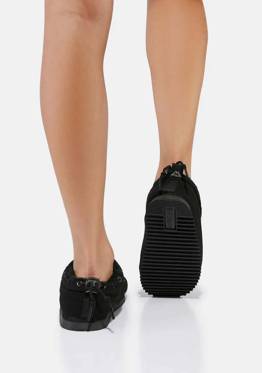 Black Logo Tasin Sneaker Mules