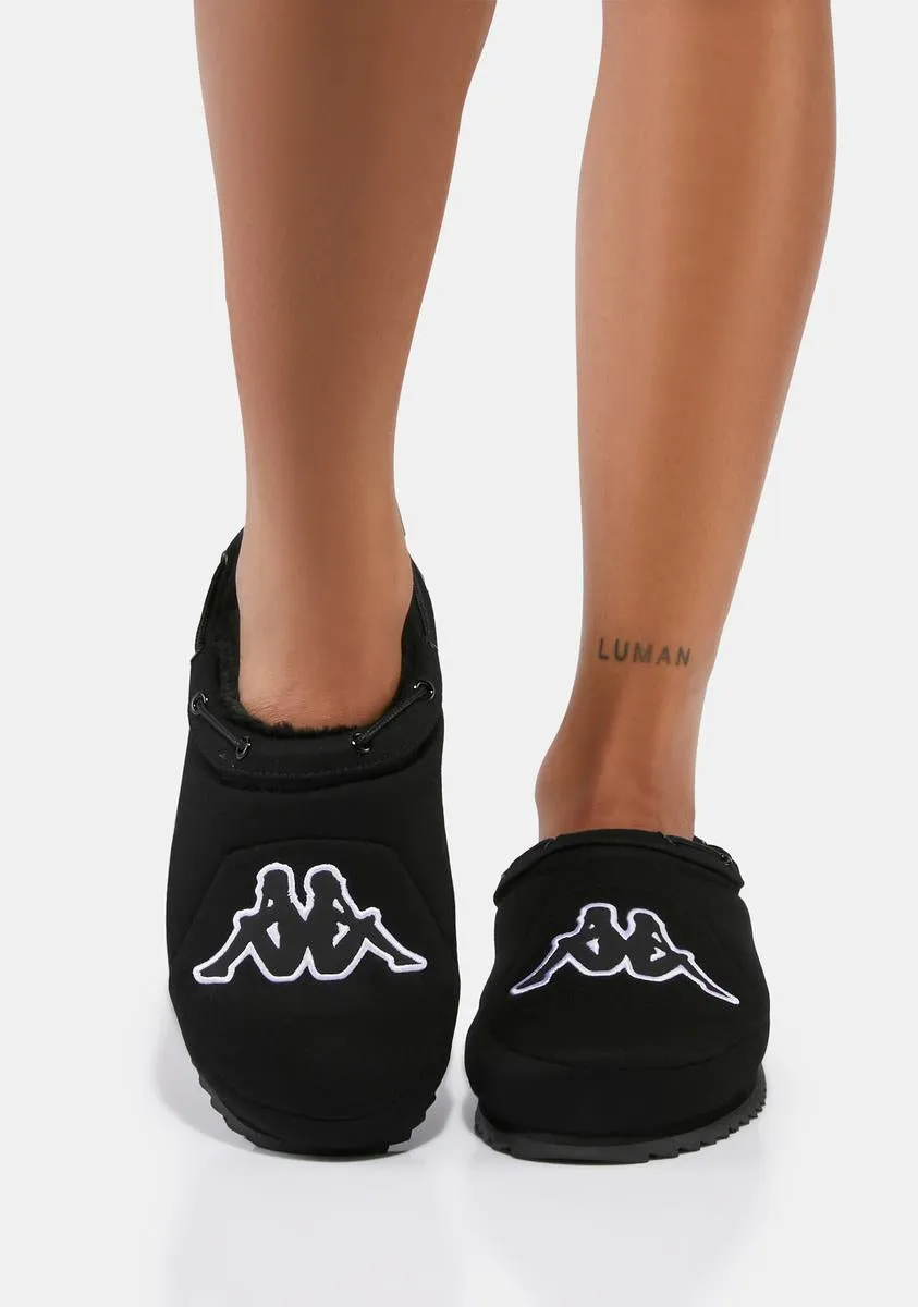 Black Logo Tasin Sneaker Mules