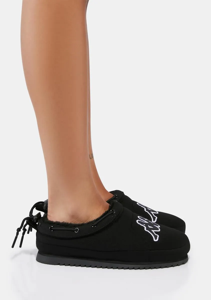 Black Logo Tasin Sneaker Mules