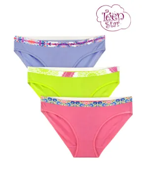BODYCARE 100% cotton Teenager Panties in Pack of 3-T-1101-Assorted