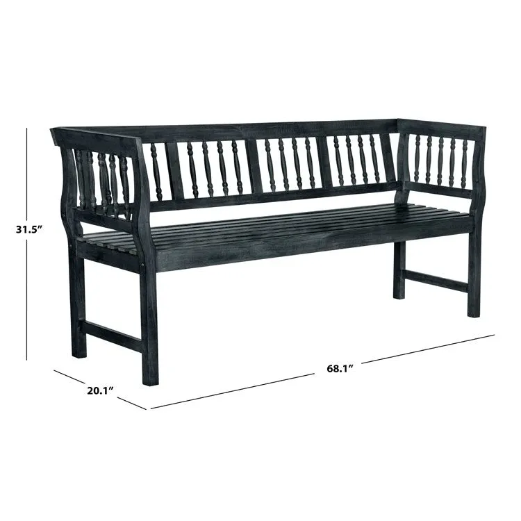 Brentwood Bench - Dark Slate Gray/Beige
