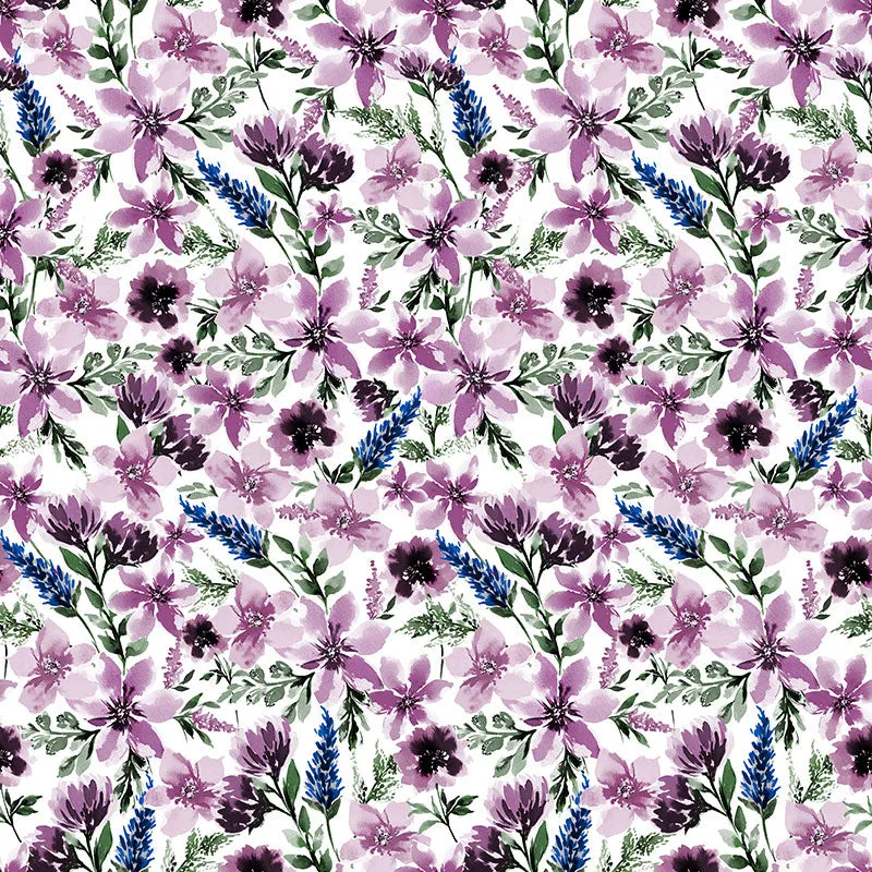 Cuddle® Prints - Springflower Wisteria Digitally Printed Minky Yardage