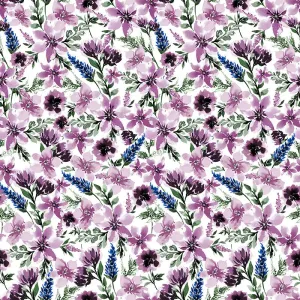 Cuddle® Prints - Springflower Wisteria Digitally Printed Minky Yardage