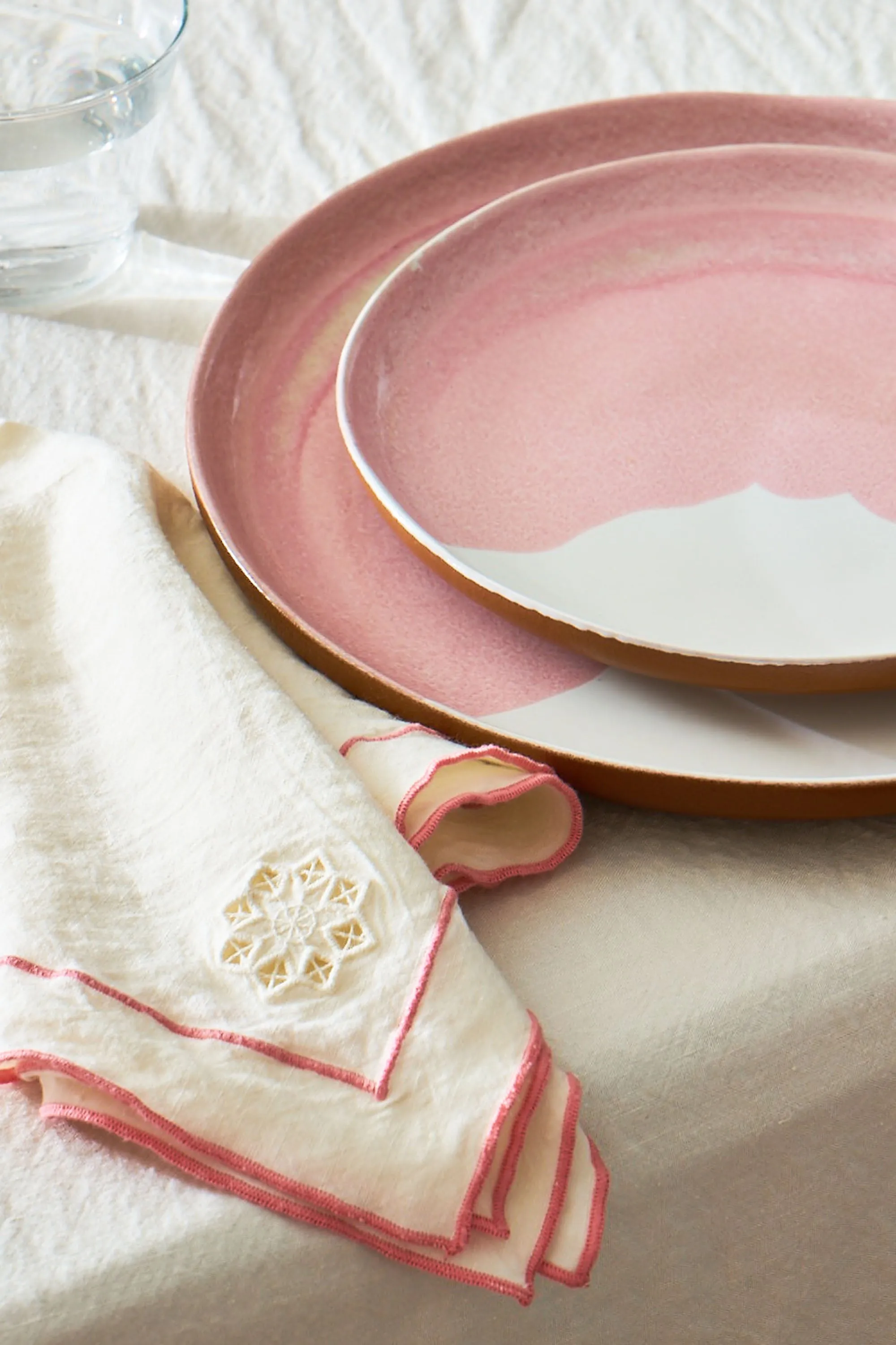 Day For Night Napkins Cream/Peony