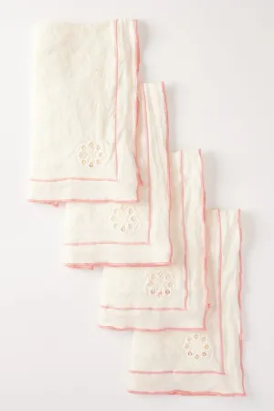 Day For Night Napkins Cream/Peony