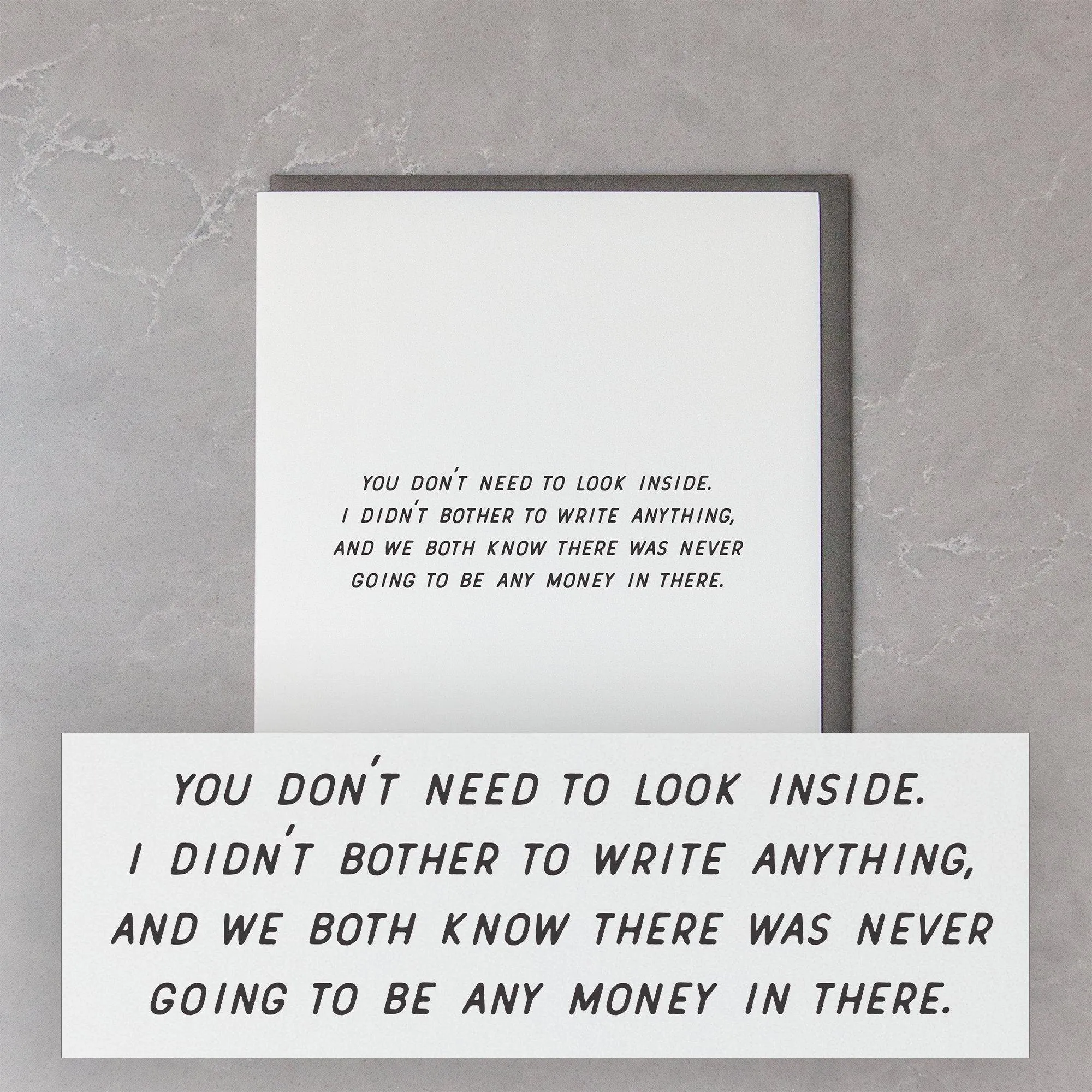 Don't Need to Look Inside Birthday/Greeting Card