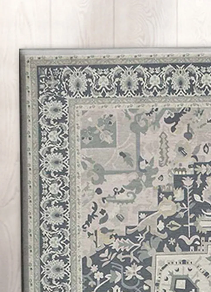 Elegant Gray and Black Rug