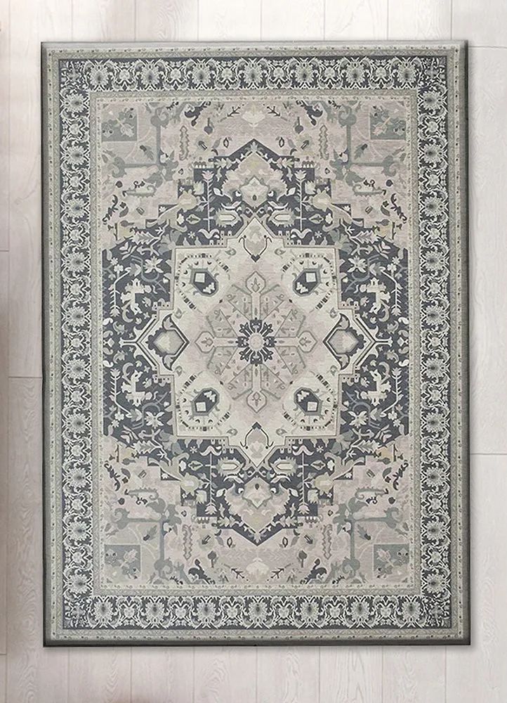Elegant Gray and Black Rug