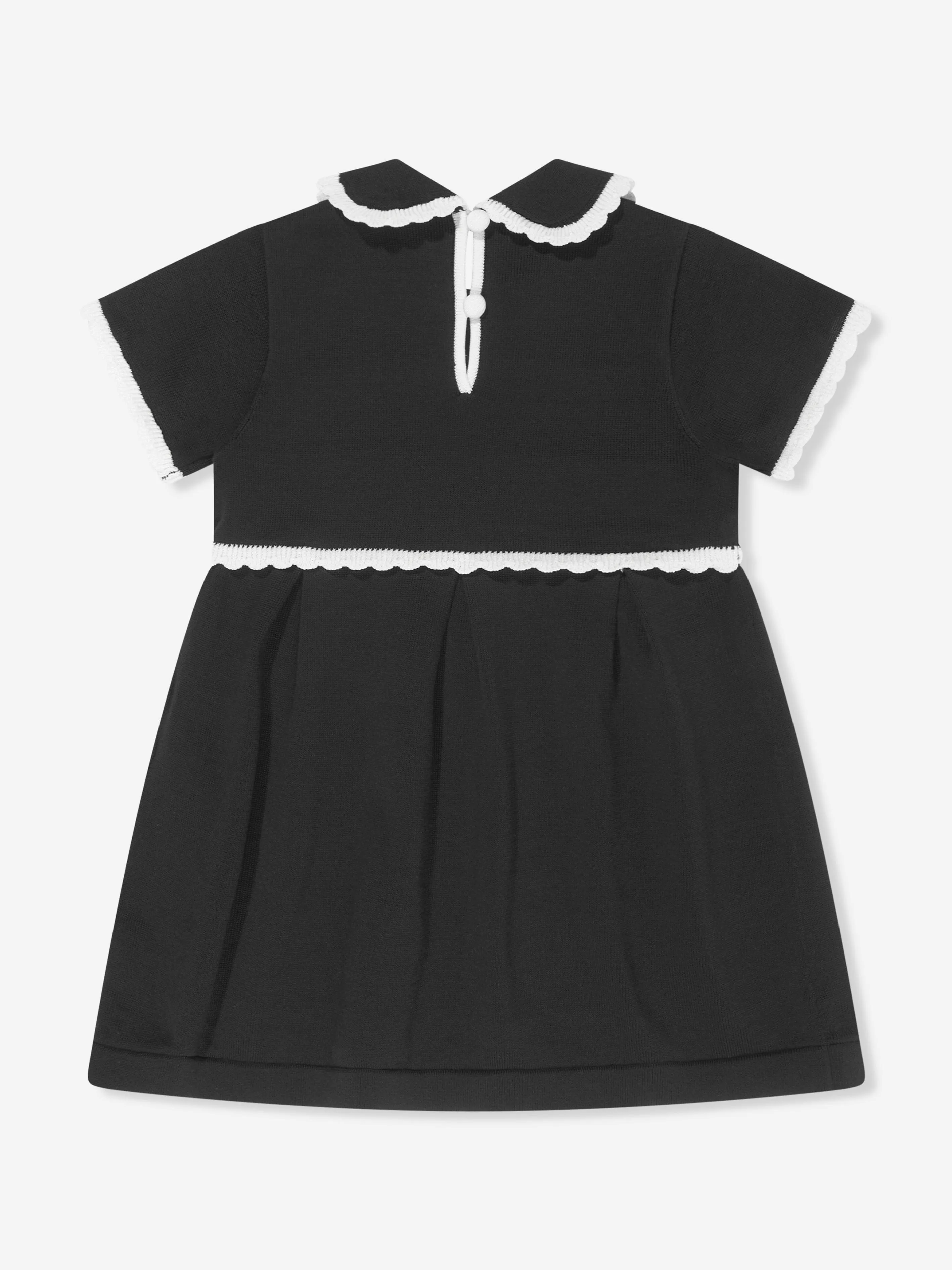 Emporio Armani Baby Girls Cotton Dress in Navy
