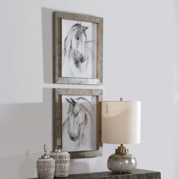 Equestrian Watercolor Framed Art Prints by Ethan Harper Set of 2