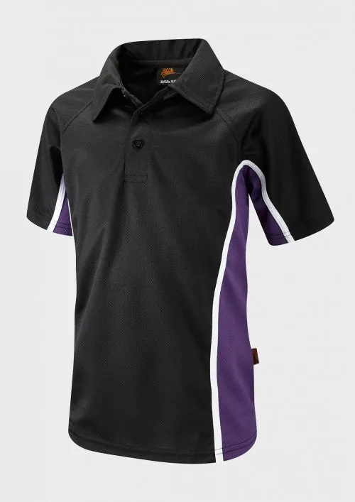 Falcon Classic Men's Polo with different Embroidered Logos & Panel-Spirit-G-920-Black