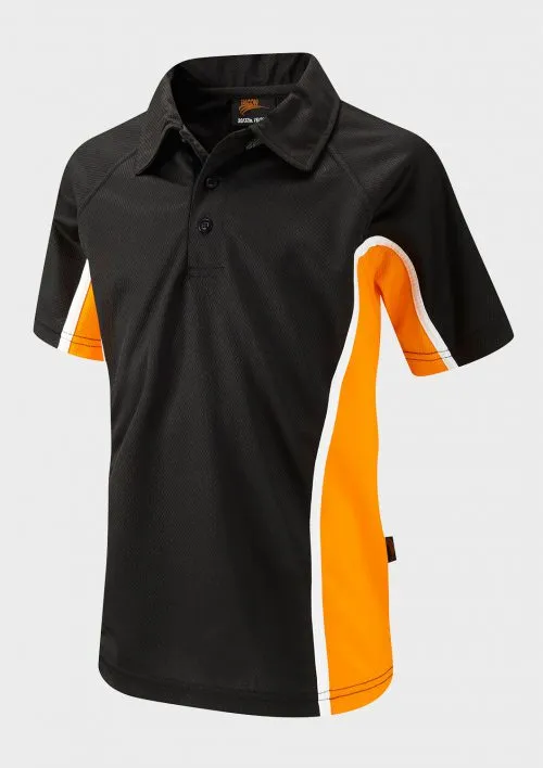Falcon Classic Men's Polo with different Embroidered Logos & Panel-Spirit-G-920-Black