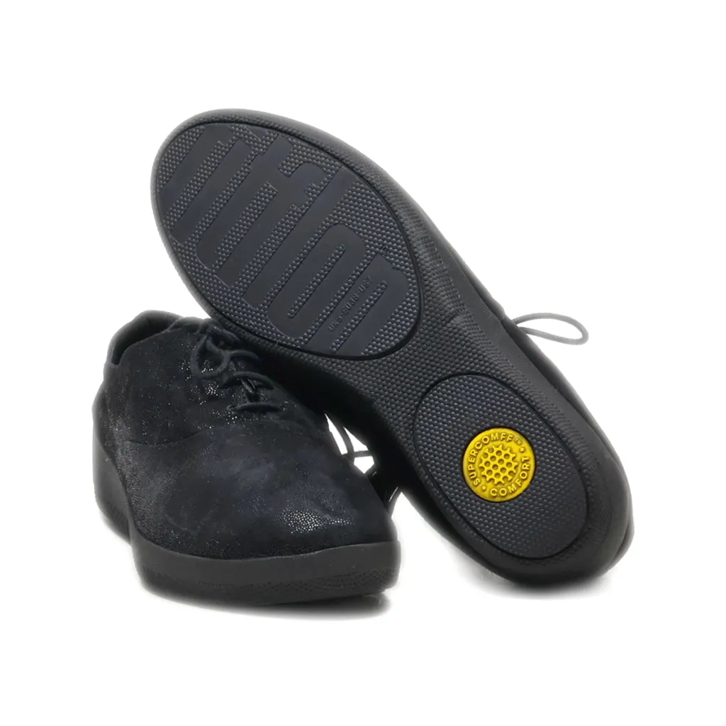 Fitflop Lace Ups Fabric Black Colour For Women