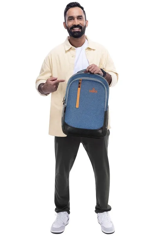 Laptop Backpack with 2 Compartments & Water Bottle Holders | 17 Litres | Blue
