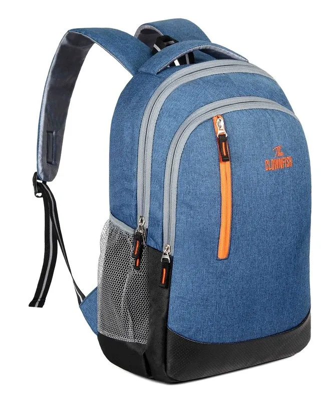 Laptop Backpack with 2 Compartments & Water Bottle Holders | 17 Litres | Blue