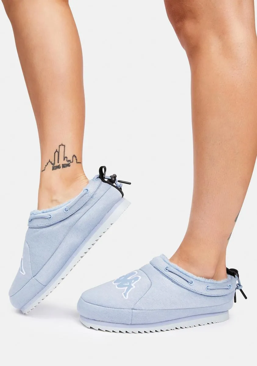 Light Blue Logo Tasin Sneaker Mules