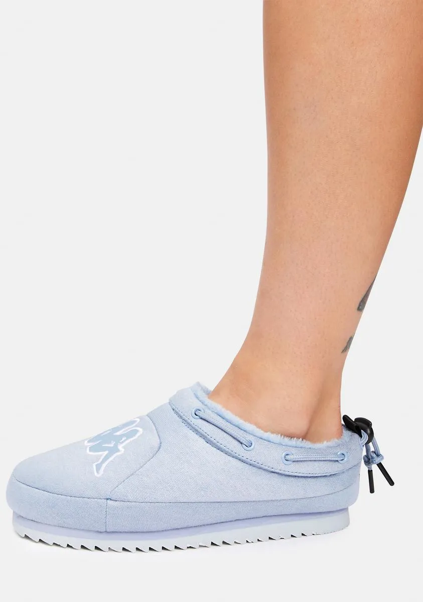 Light Blue Logo Tasin Sneaker Mules