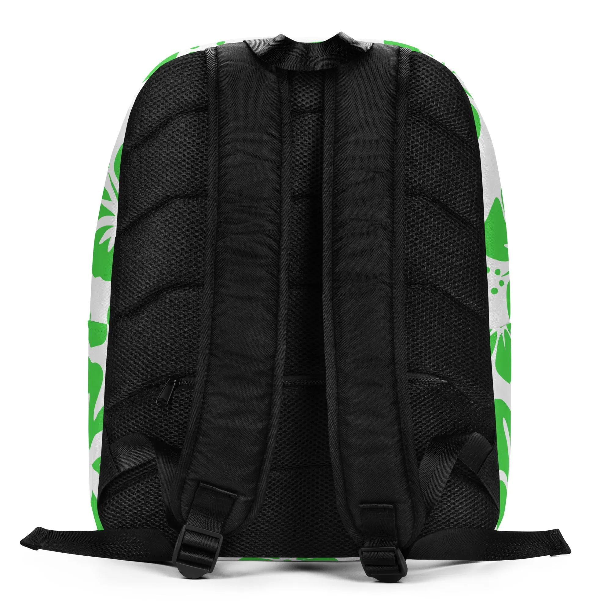 Lime Green and White Hawaiian Print Backpack