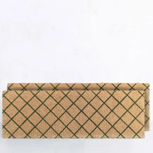 LIVING BY DESIGN EXCLUSIVE  |  OLIVE GREEN FRENCH TRELLIS DOORMAT BUNDLE x2  |  120CM x 40CM