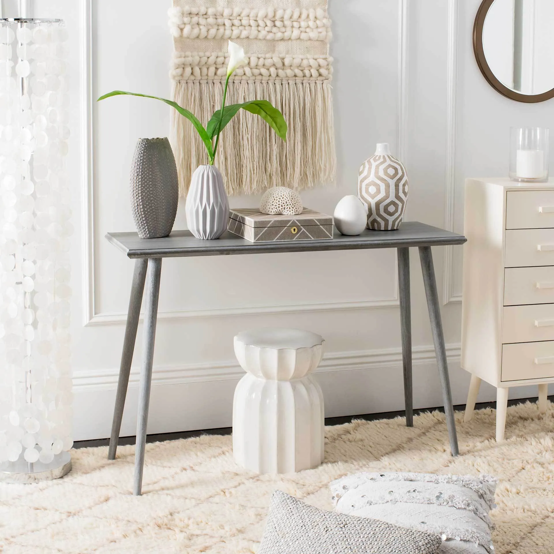 Mathew Console Table Slate Gray
