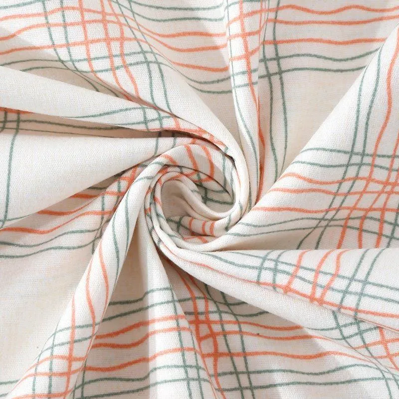 Milly Checkered Bedsheet - Beige