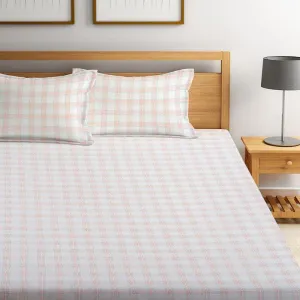 Milly Checkered Bedsheet - Beige