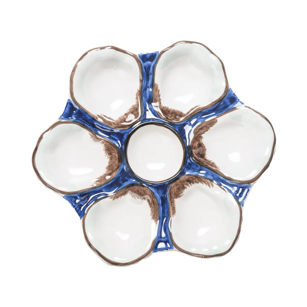 Navy Oyster Plate