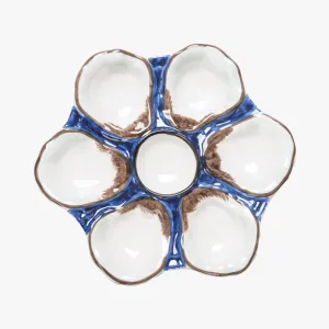 Navy Oyster Plate