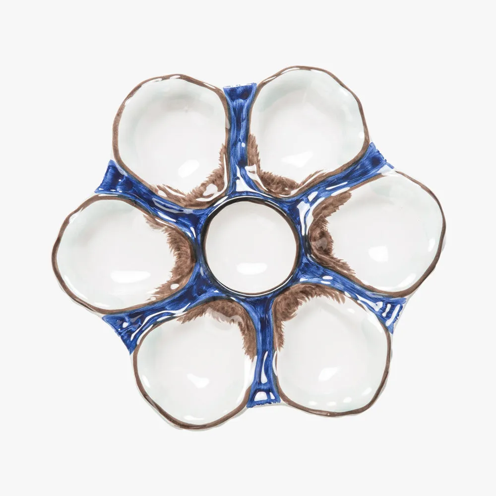 Navy Oyster Plate