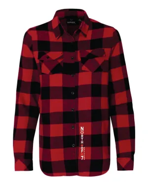 North of 7 Outfitters Women's Flannel Plaid Button up