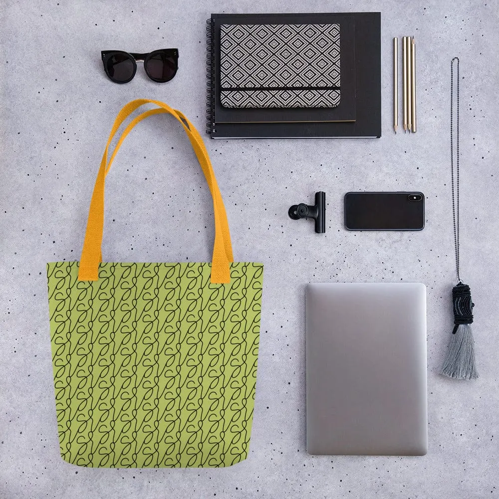 Olive Green Logo Tote Bag