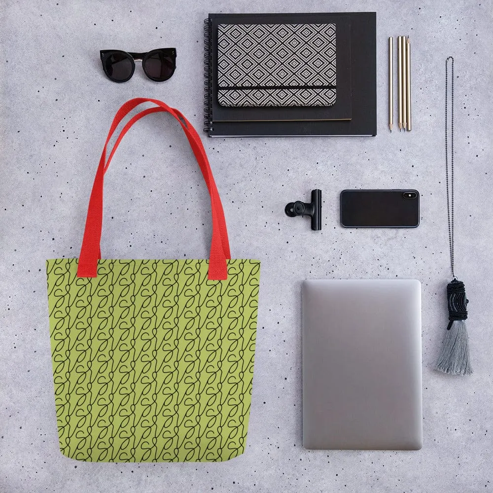 Olive Green Logo Tote Bag