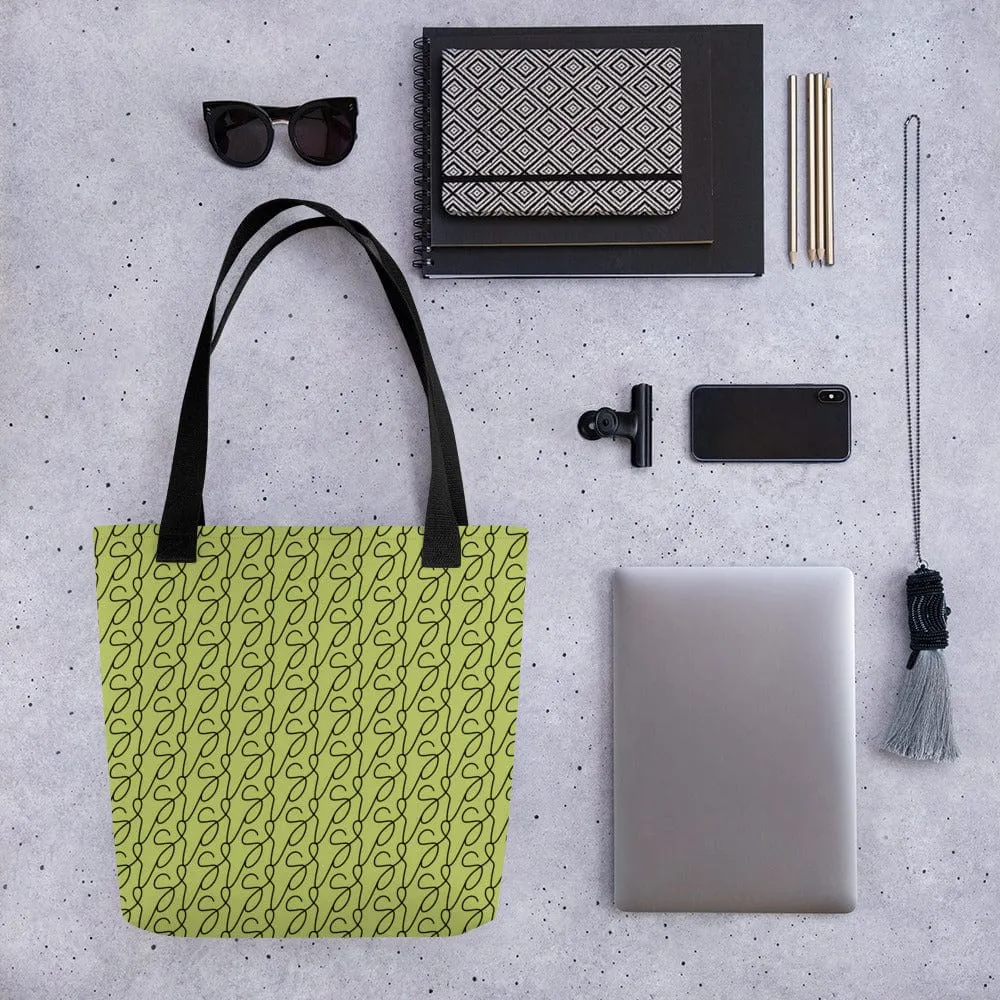 Olive Green Logo Tote Bag