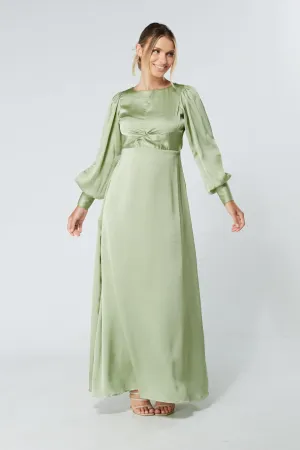 Olivia Knotted Front Soft Crepe Maxi Dress