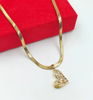 Premium Heart necklace| Gold plated| Waterproof