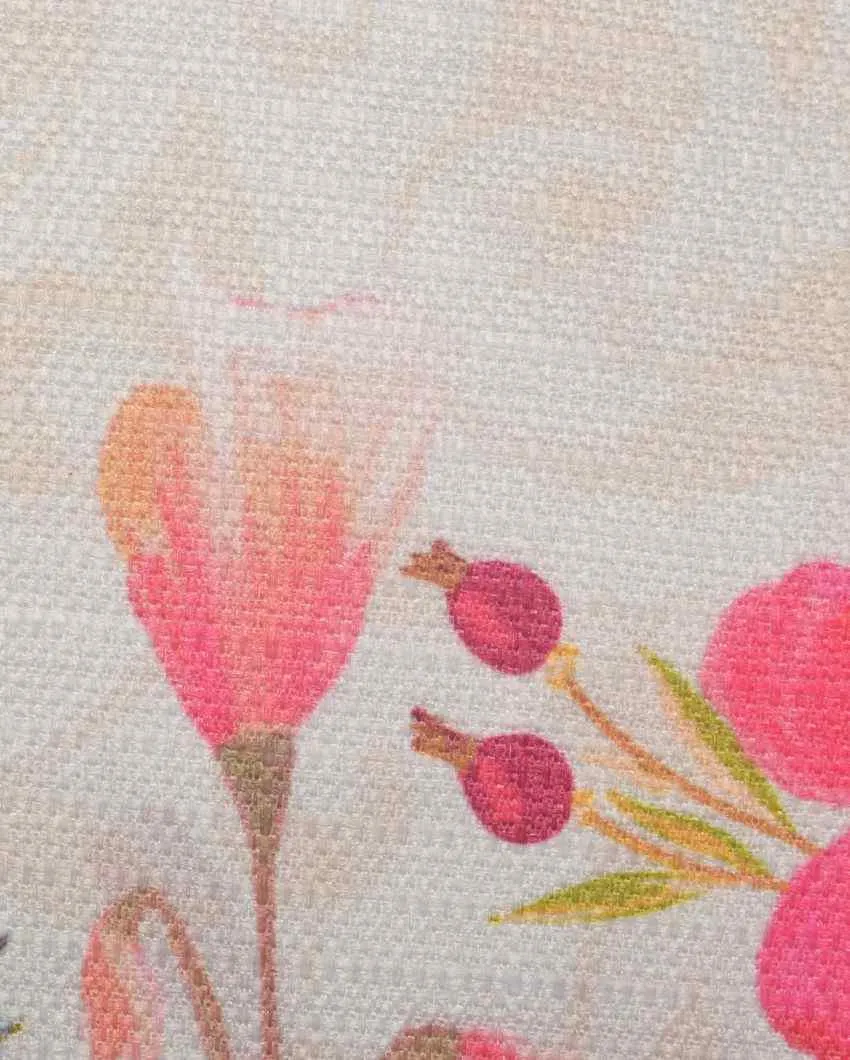 Printed Bagh Polyester Cushion Covers | Set of 5 | 16 x 16 inches